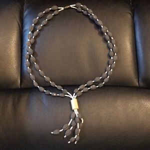 Painted Seed and Bead Necklace - Handmade